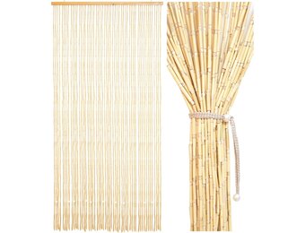 Bamboegordijn Deurgordijn 90x190cm Beige - 34% Korting!