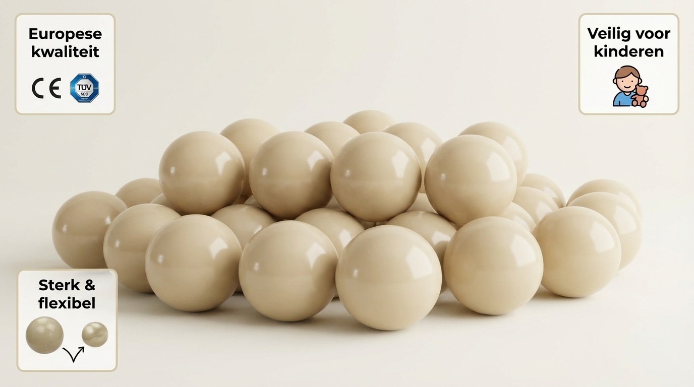 1000 Beige Ballenbak Ballen 70mm - 34% Korting