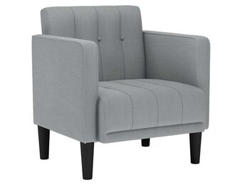 Lichtgrijze Fauteuil met Armleuningen - 35% Korting