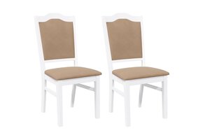 vidaXL Eetkamerstoelen, Wit Massief Hout (2 stuks) - 34% Korting!