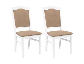 vidaXL Eetkamerstoelen, Wit Massief Hout (2 stuks) - 34% Korting!