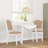 vidaXL Eetkamerstoelen, Wit Massief Hout (2 stuks) - 34% Korting!