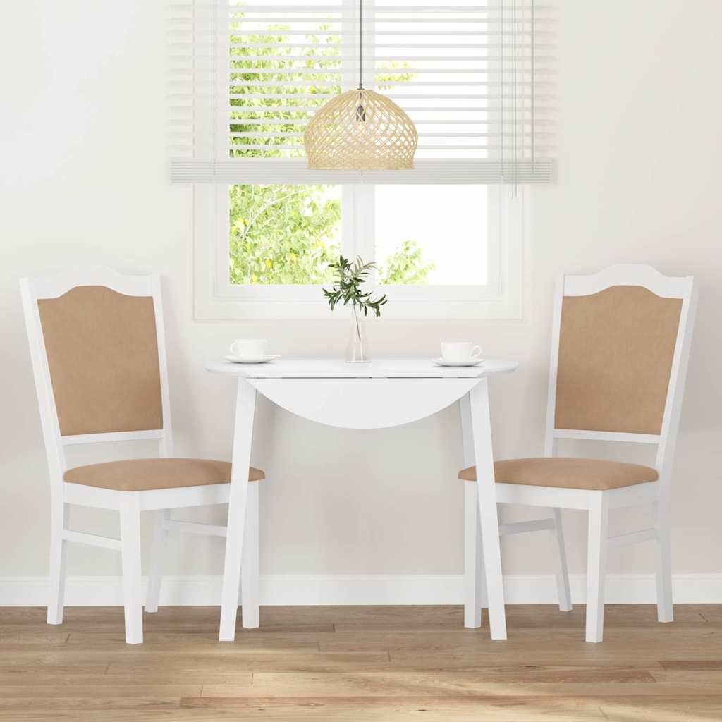 vidaXL Eetkamerstoelen, Wit Massief Hout (2 stuks) - 34% Korting!
