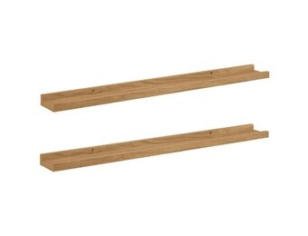 2x VidaXL Wandplank Bruin Bewerkt Hout 80x9x3 cm - 32% Korting!