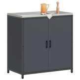 VidaXL Keukenopslag Kast met Plank, Antraciet Staal - 55% Korting!