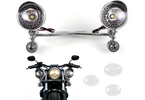 Motorfiets Extra Koplampen Chroom (2 stuks) - 29% Korting