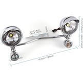 Motorfiets Extra Koplampen Chroom (2 stuks) - 29% Korting