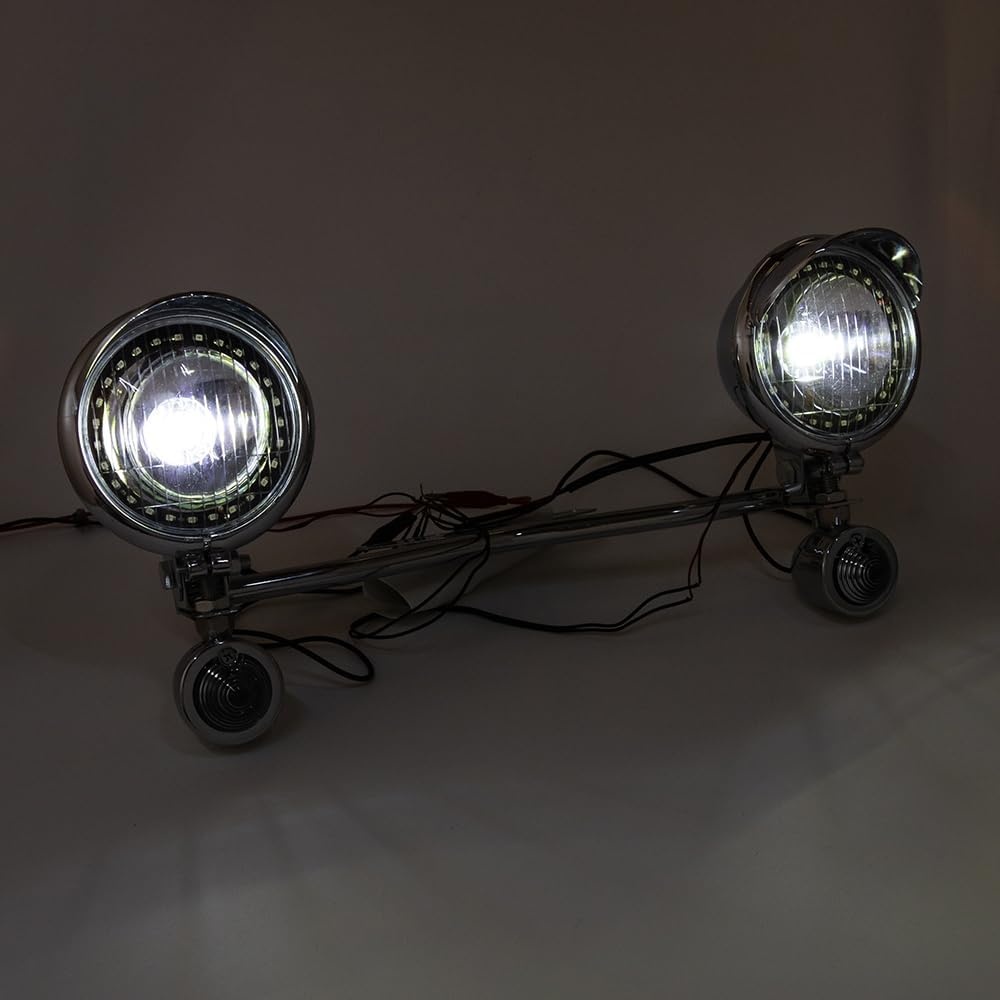 Motorfiets Extra Koplampen Chroom (2 stuks) - 29% Korting