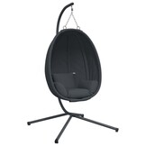 Antraciet Hangstoel met Standaard & Stalen Frame - 35% Korting