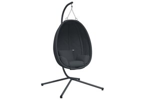 Antraciet Hangstoel met Standaard & Stalen Frame - 35% Korting