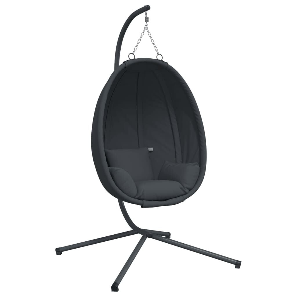 Antraciet Hangstoel met Standaard & Stalen Frame - 35% Korting