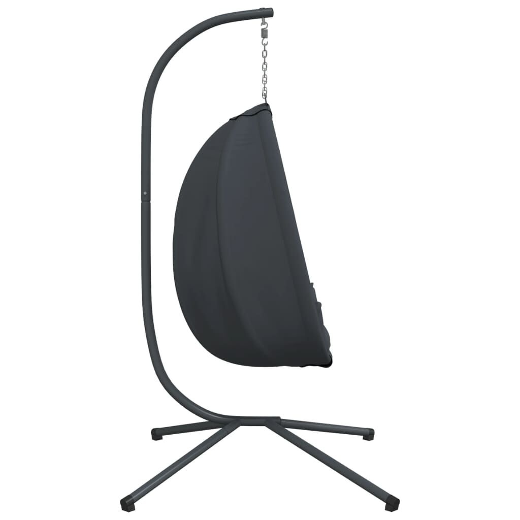 Antraciet Hangstoel met Standaard & Stalen Frame - 35% Korting