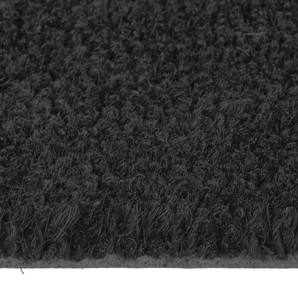 Halfronde Deurmat Kokosvezel Zwart 50x80cm - 59% Korting