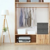 vidaXL Opbergboxen Set van 2 - Antraciet - 50x30x25 cm - 57% Korting