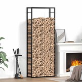 VidaXL Haardhoutrek Staal Matzwart 80x28x222 cm (34% Korting)