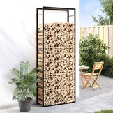 VidaXL Haardhoutrek Staal Matzwart 80x28x222 cm (34% Korting)