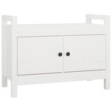 Halbank Massief Grenenhout Wit - 80x40x60 cm - 72% Korting!