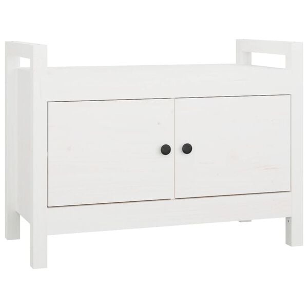 Halbank Massief Grenenhout Wit - 80x40x60 cm - 72% Korting!