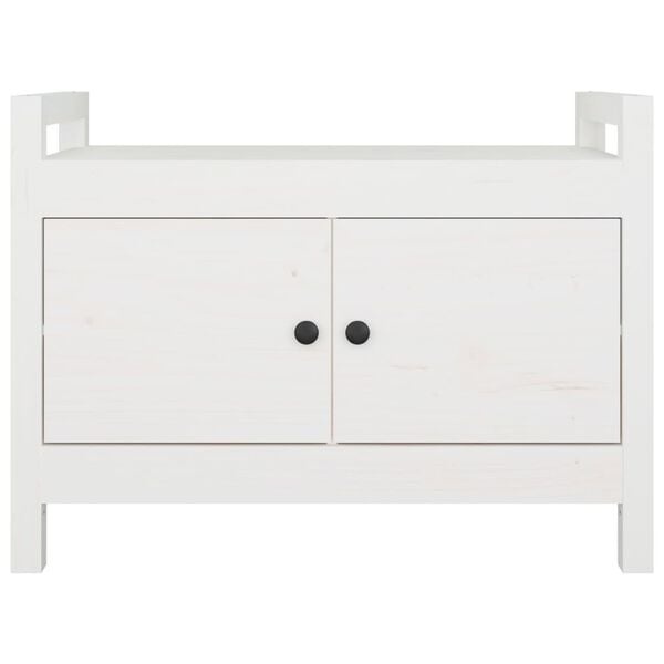 Halbank Massief Grenenhout Wit - 80x40x60 cm - 72% Korting!