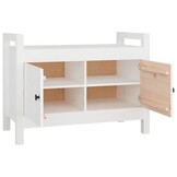 Halbank Massief Grenenhout Wit - 80x40x60 cm - 72% Korting!