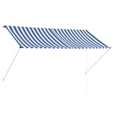 Uittrekbare Luifel 250x150 cm Blauw/Wit - 53% Korting!