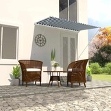 Uittrekbare Luifel 250x150 cm Blauw/Wit - 53% Korting!