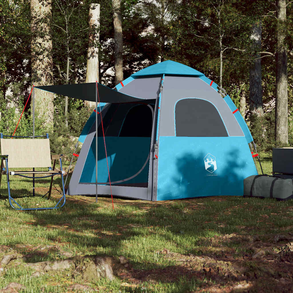 VidaXL Kampeertent 4-Persoons Blauw - 34% Korting!