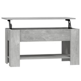 VidaXL Salontafel met Lift-Top: 101x49x52 cm, Betongrijs, 34% Korting
