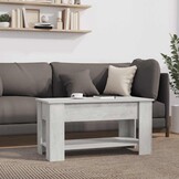 VidaXL Salontafel met Lift-Top: 101x49x52 cm, Betongrijs, 34% Korting
