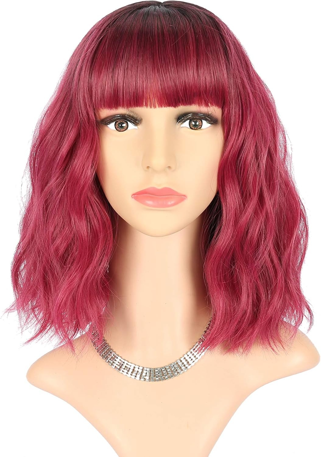 Bob Pruik met Pony 12 inch Ombre Zwart/Donkerrood - 55% Korting