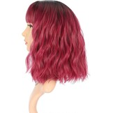 Bob Pruik met Pony 12 inch Ombre Zwart/Donkerrood - 55% Korting