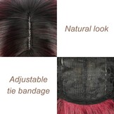 Bob Pruik met Pony 12 inch Ombre Zwart/Donkerrood - 55% Korting