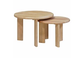 vidaXL Nesttafels Set: 2 Zwarte Mango Houten Tafels met 64% Korting