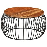 Salontafel Ø68 cm massief gerecycled hout - Nu 34% Korting!