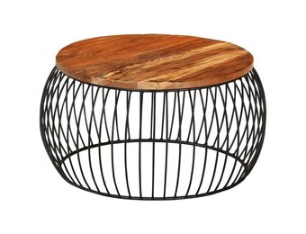 Salontafel Ø68 cm massief gerecycled hout - Nu 34% Korting!
