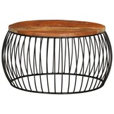Salontafel Ø68 cm massief gerecycled hout - Nu 34% Korting!
