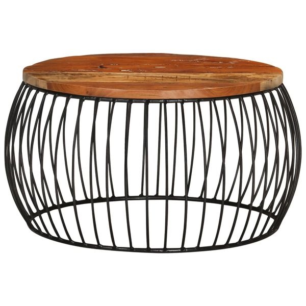 Salontafel Ø68 cm massief gerecycled hout - Nu 34% Korting!