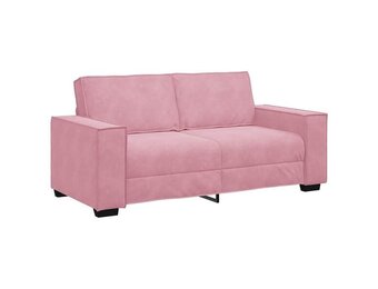 Roze Fluwelen Tweezitsbank 140 cm - 35% Korting