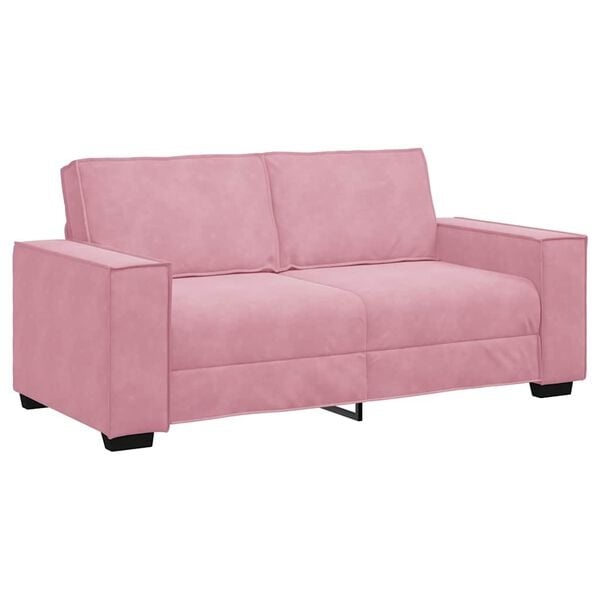 Roze Fluwelen Tweezitsbank 140 cm - 35% Korting