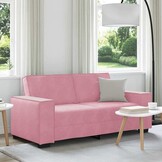 Roze Fluwelen Tweezitsbank 140 cm - 35% Korting