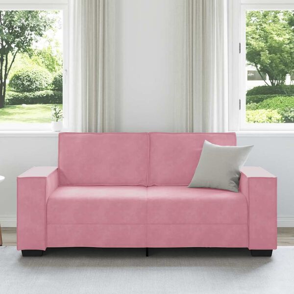 Roze Fluwelen Tweezitsbank 140 cm - 35% Korting