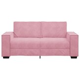 Roze Fluwelen Tweezitsbank 140 cm - 35% Korting