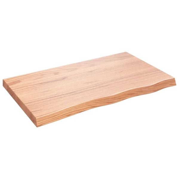 Houten Wastafelblad Massief Eikenhout 100x60cm - 34% Korting