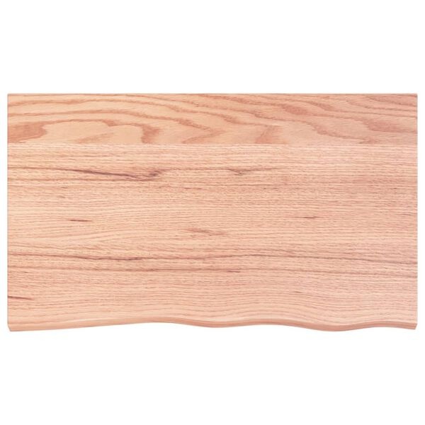 Houten Wastafelblad Massief Eikenhout 100x60cm - 34% Korting