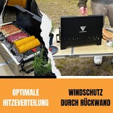 SCHNEIDERFREUDE Klapgrill 2.0 - Compacte Campinggrill met Dubbele Tang & Tas (29% Korting)