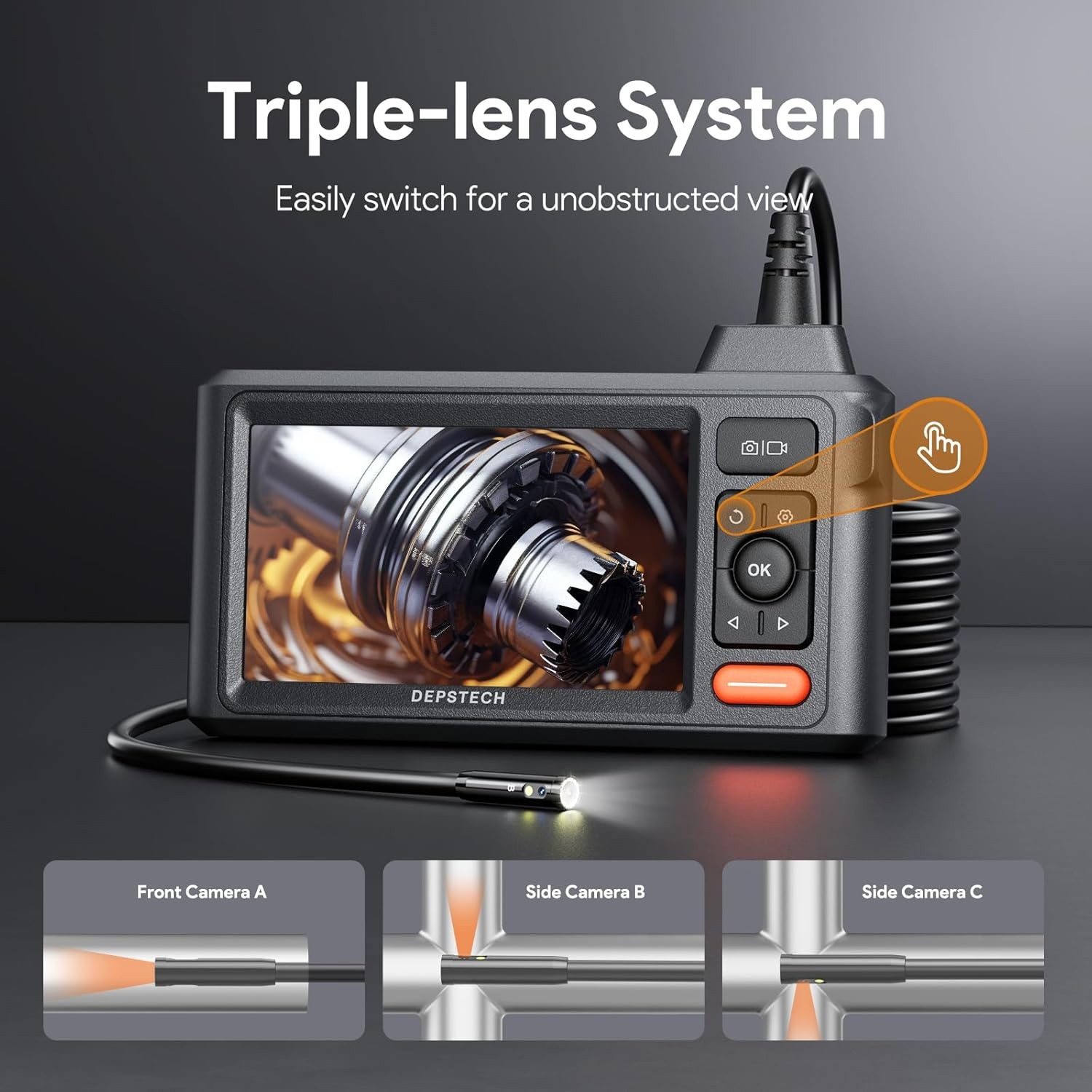 DEPSTECH Triple Lens Inspectie Camera - 34% Korting