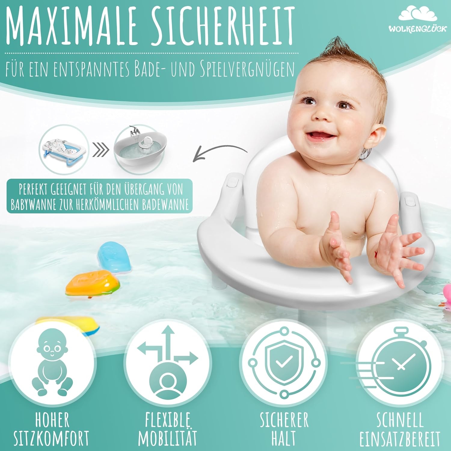 Baby Badzitje (6-18m) - Ergonomisch & Antislip - 59% Korting