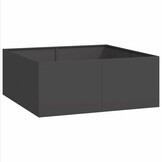 Plantenbak Staal 100x100x40 cm Zwart - 59% Korting!