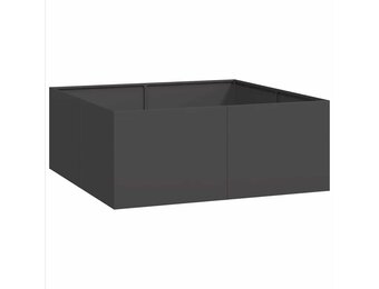 Plantenbak Staal 100x100x40 cm Zwart - 59% Korting!