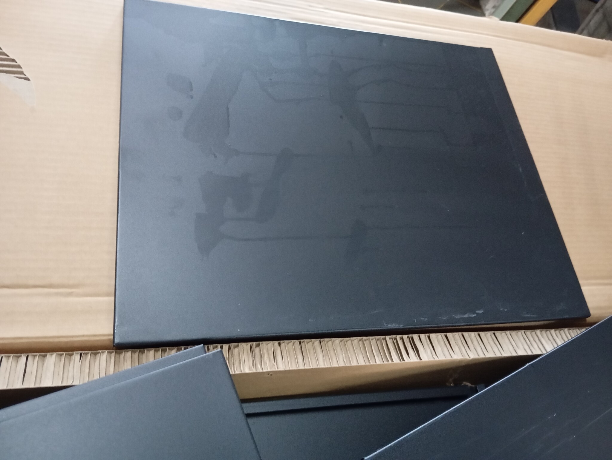 Plantenbak Staal 100x100x40 cm Zwart - 59% Korting!